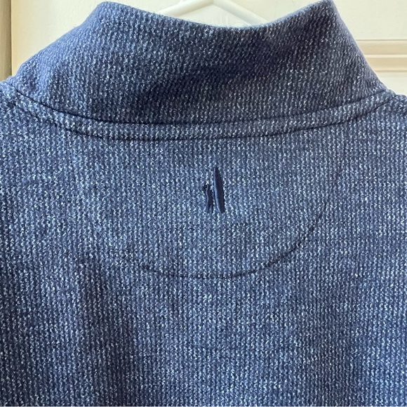 Johnnie-O men’s medium wool blend quarter zip sweater navy blue - Picture 5 of 6
